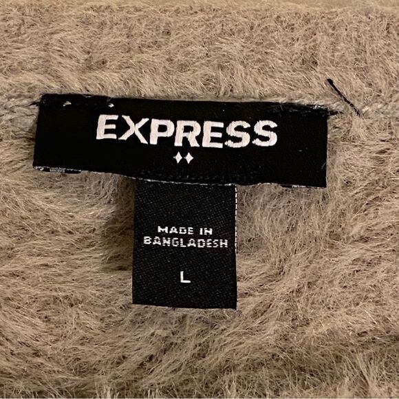 Express Super Soft Studs All Over Sweater Size L Brown Long Sleeve Pullover - Picture 8 of 10